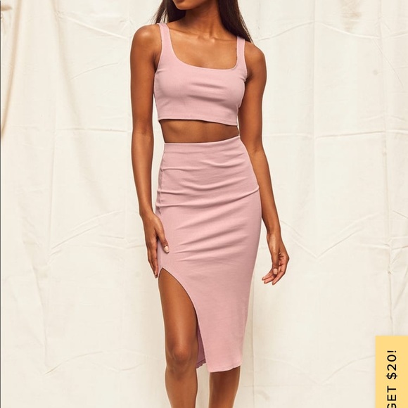 Lulus set for life blush pink two piece set - Picture 2 of 6